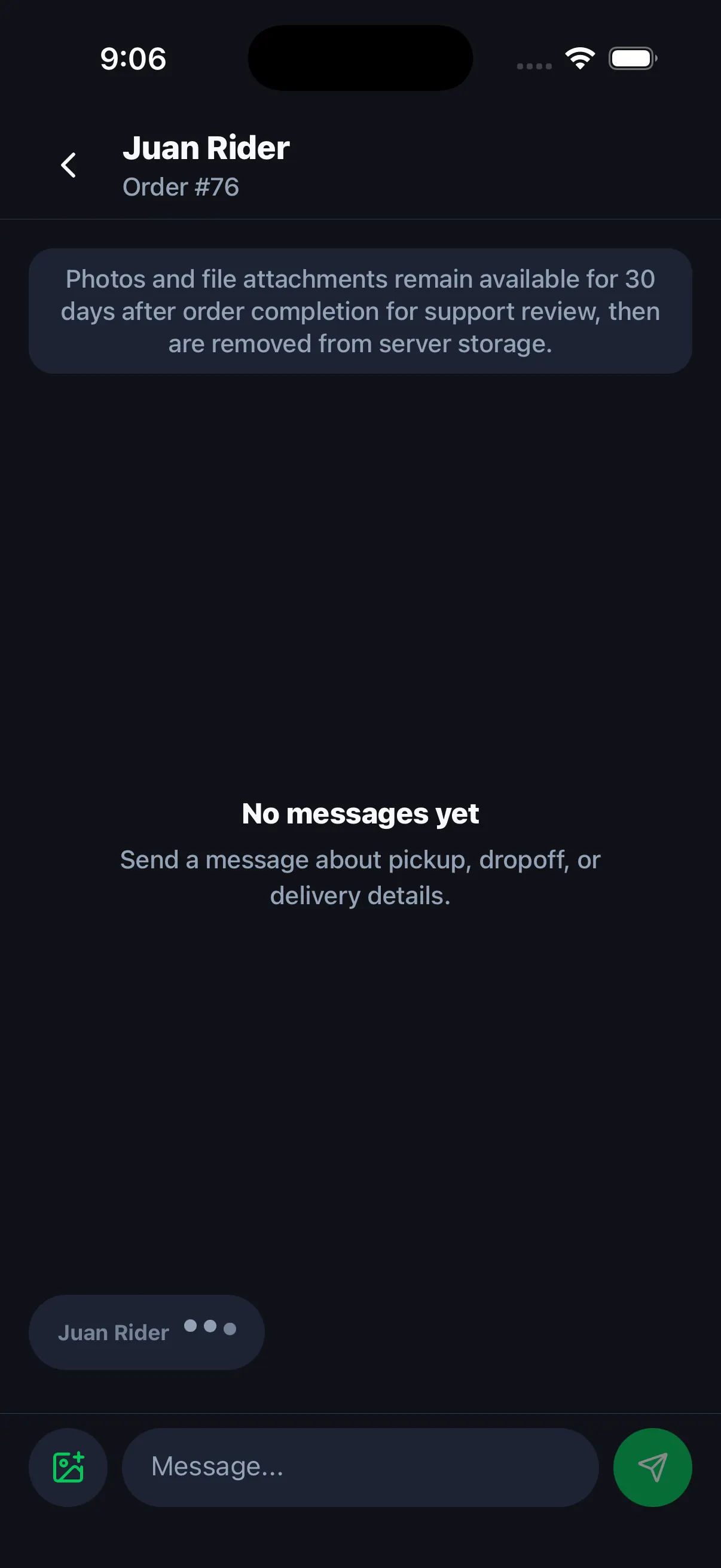 Chat with rider