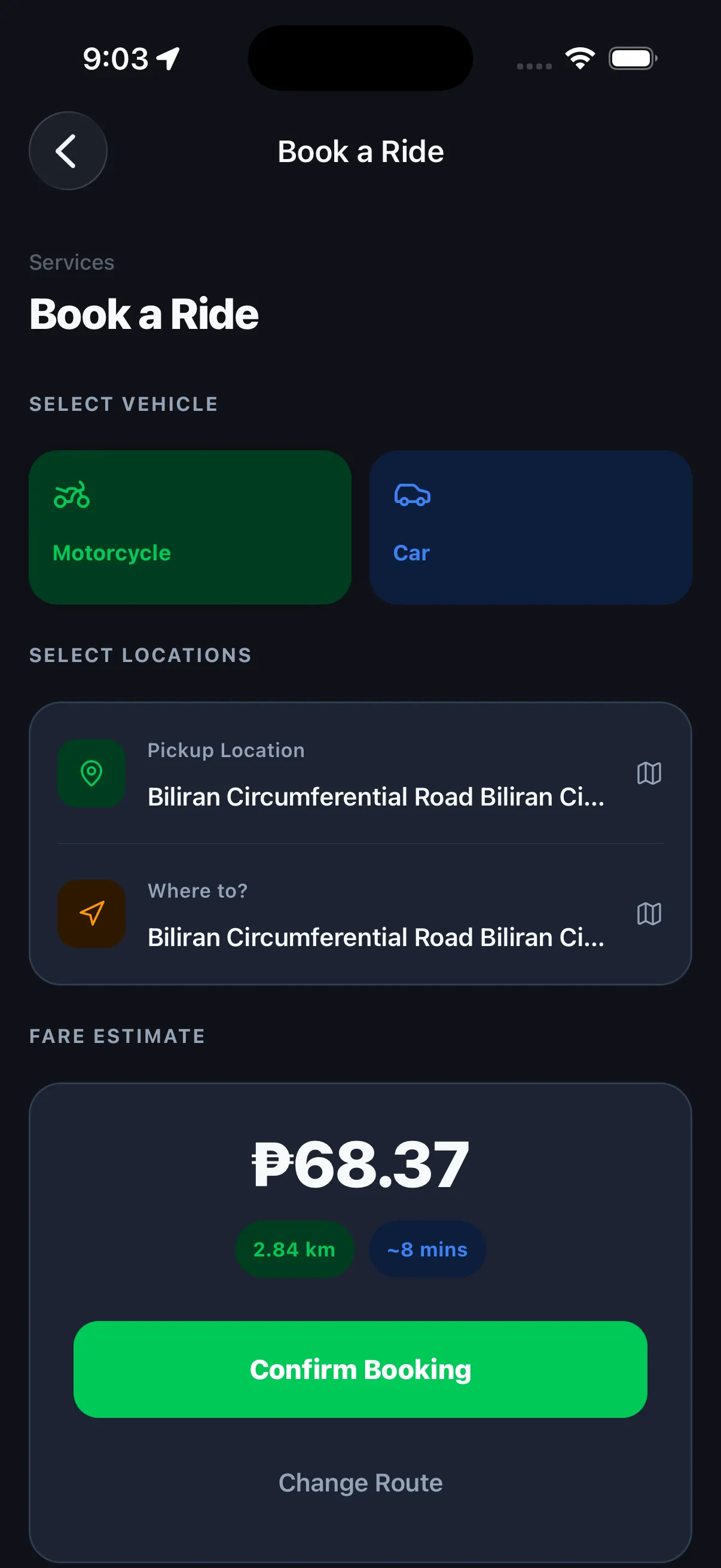 Order details live feed